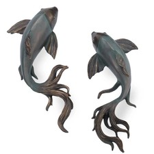 2pc Bronze Fish Wall Art Wall