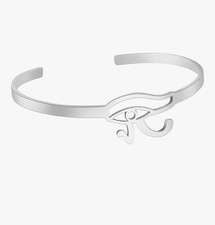 Eye of Horus Bangle Silver