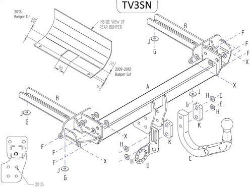 Towtrust swan neck automotive - neck,