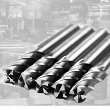 5Pcs Carbide 4 Flutes HSS End