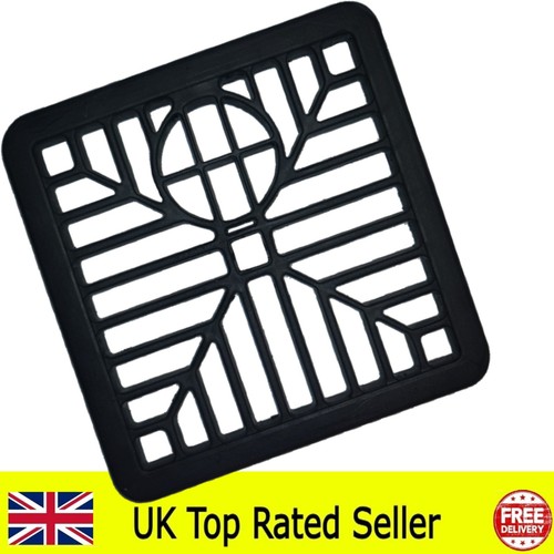 Black square drain cover 150mm - square,