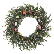 Artificial Easter Hanging Wreath 18 Inch Artificial Easter Wreath Foam For Front