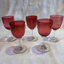 Set of 5 Vintage Cranberry