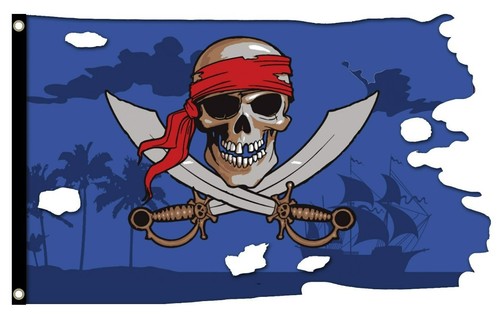 Pirate blue shaped - pirate,