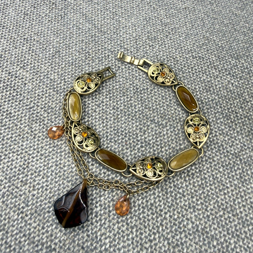 Vintage bracelet gold tone - bracelet,