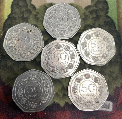 1988 gibraltar 50p fifty pence - 1988,
