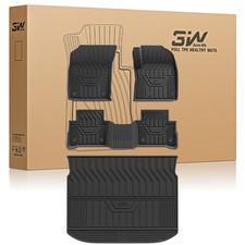 3W Floor Mats & Boot Liner For Nissan Qashqai 2021-2025 TPE All Weather Car Mats