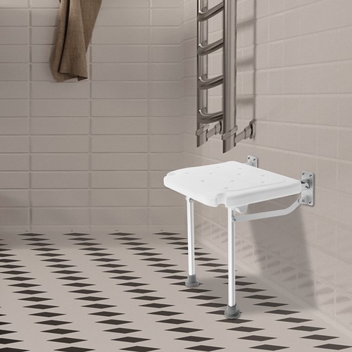 Folding shower seat wall - seat,