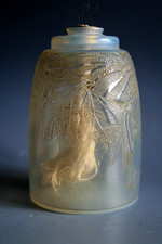 ANTIQUE RENE LALIQUE PAPILLONS OPALESCENT GLASS PERFUME BURNER - C. 1920