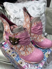 Irregular Choice Miaow Cat Ankle Boots Size UK 6 /5.5 Pink/orange