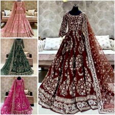BOLLYWOOD PARTYWEAR ANARKALI SALWAR KAMEEZ SUIT GOWN INDIAN PAKISTANI ETHNIC EID