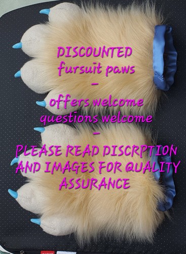 Fursuit paws handsewn with - paws,