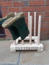 PERSONALISED Welly wellies wellington wooden boots rack storage stand MANY SIZES