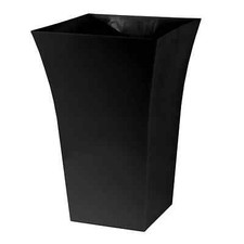 Black Large Plant Pot Square