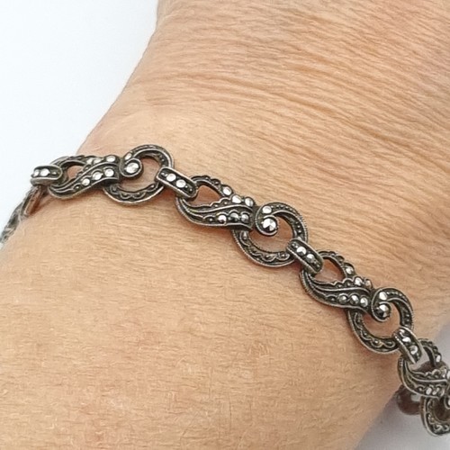 Art deco silver marcasite - art,