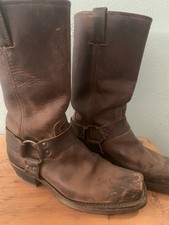 Frye Harness Moto Boots Brown