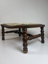 Antique Footstool Turned Legs
