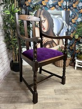 Vintage Oak Hall Chair Barley