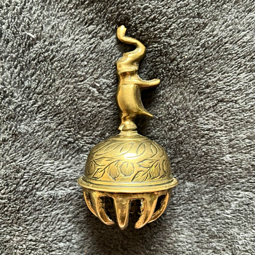 Vintage indian brass elephant - indian,