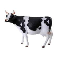 Lifesize Freesian Cow Farmyard Countryside Garden Model Prop Display