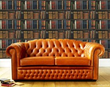Vintage Bookcase Wallpaper