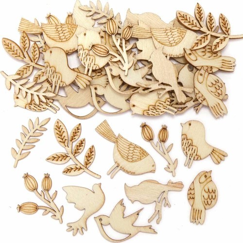 Mini wooden shapes - 15,