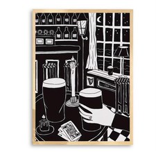 Guinness Irish Stout Print - Canvas Material - Approx 30 x 40xm - Non Framed