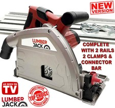 Circular Plunge Saw Kit with 2 Guide Rail Track Clamps & 165mm Blade 1200W 230V