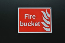 Fire Bucket Equipment Extinguisher Sand Water Safety Sign Or Sticker 200x150mm