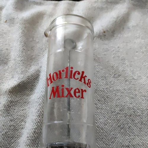 Vintage horlicks glass mixer - vintage, /