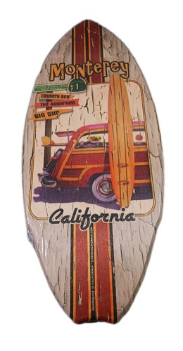 Wooden surfboard ornament - wooden,