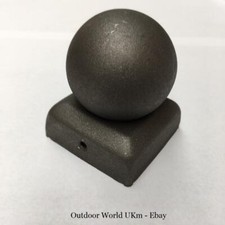 1 Fence Post Ball Top Cap Wrought Iron Gates Railings Metal Weldable 2" 50mm.