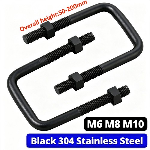 Square bolts m10 black - square,
