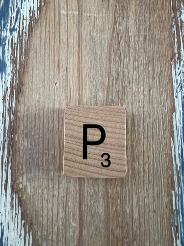 Wood scrabble letter fridge - letter,