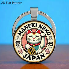 Maneki Neko Lucky Cat Keyring