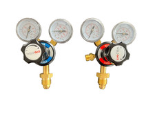 Pair of Oxygen and Acetylene Single Stage 2 Gauge Regulator for Gas cylinders 