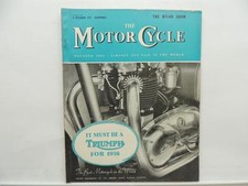 December 8 1955 Motorcycle Magazine Triumph Puch Scooter Sidecar L8356