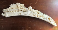 Asian Carved Tusk Cast Ivory