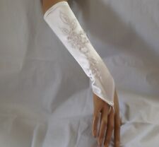Elbow Length Satin Fingerless