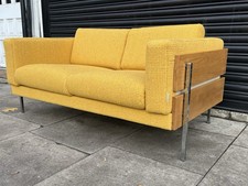 Vintage reupholstered Habitat Robin Day Forum Two Seater Sofa