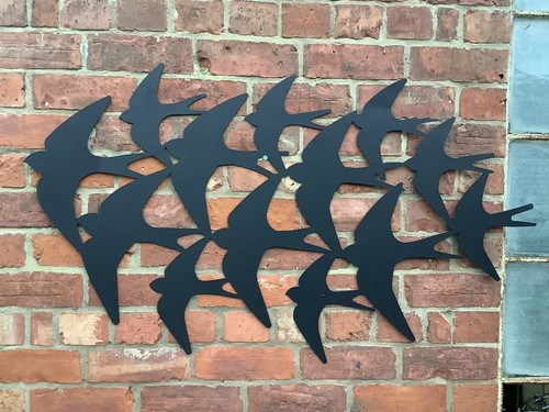 Large metal swallow bird wall - metal,