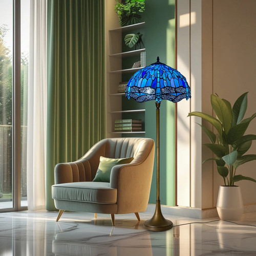 Tiffany style floor - floor, lamp