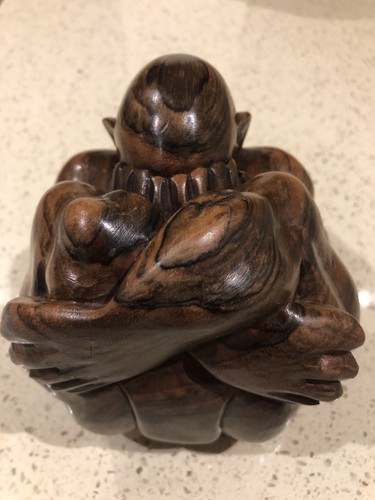 Vintage hand carved wooden - hand,