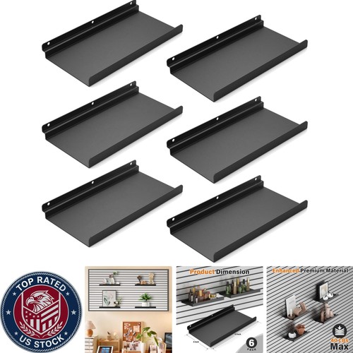 Stylish black slatwall shelves - stylish,