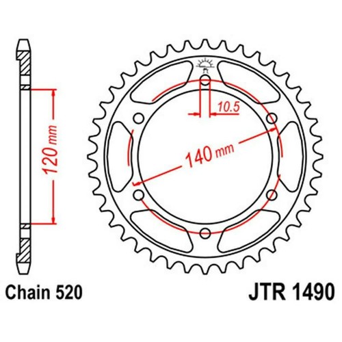 Crown teeth 520 - 45,