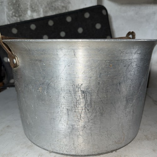 Vintage large aluminium jam - large,