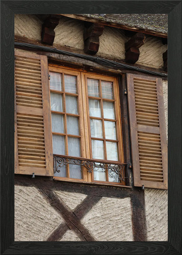 Wooden window with - wooden,