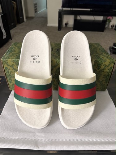 Gucci men white - white, green