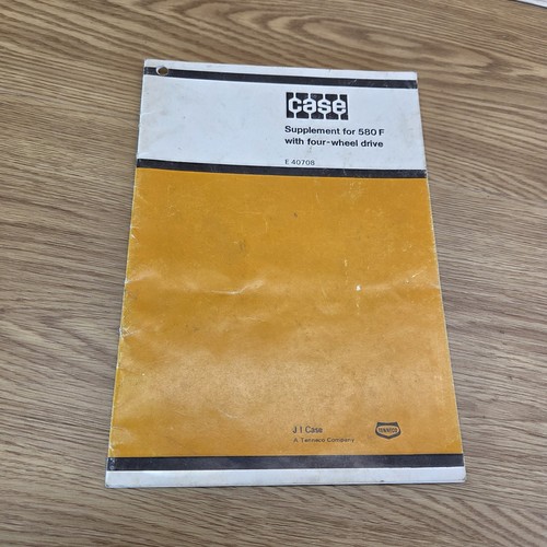 Supplement for case 580f - case,