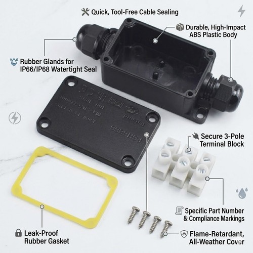 Waterproof junction box - junction, ip66